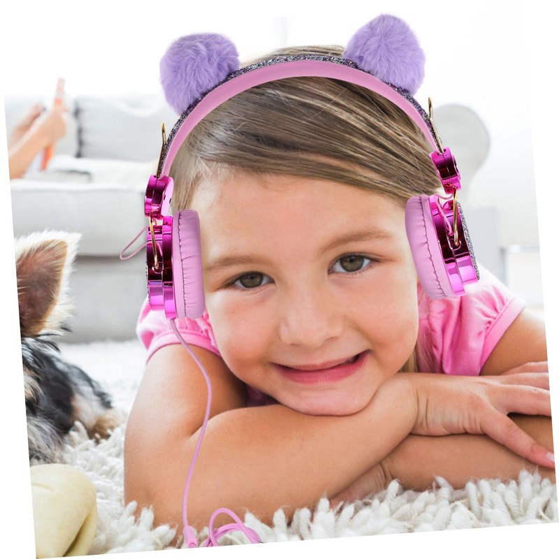 OSALADI Child Headset Boys and Girls Cartoon Headphones Long for