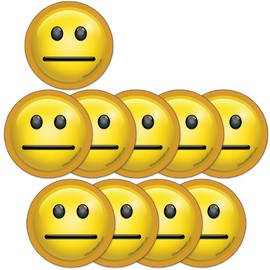 StoreSMART - 2" Mood Magnets for Status Visualization - Yellow Neutral - 20-Pack - FACE2-Y-20