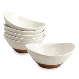 Teocera Porcelain Small Bowls, Dessert Bowls Set - 6 Ounce for Ice Cream, Small Side Dishes, Set of 6, Beige