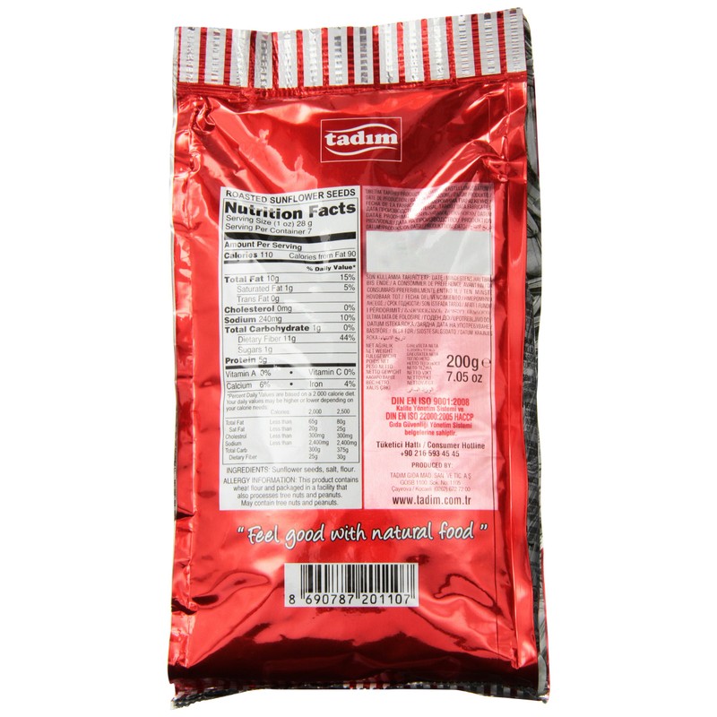 Tadim Roasted Sunflower Seeds, 7.05 Ounce