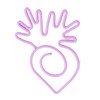 100pcs Paper Clips Portable Mini Electroplating Purple Cute Radish Shape