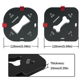 TOOLCOOL Router Corner Radius Template Router Radius Jig Aluminum Alloy Corner Routing Guide Set Use with Router Table Trim Router or Handheld Router