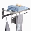 Burkey Toallero Doble Acero Inoxidable Baño De Pared Con 5