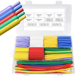 402 Piece 2:1 Heat Shrink Tubing Kit 6-Colors 18 Sizes Assorted Cable Sleeves for DIY Daily Repairs Charging CablenProtection Heat Resistant Waterproof & Insulated. boxcl
