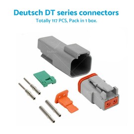 MAX Cool 117PCS Deutsch Kit DT 2 Way Series Connector Plug Waterproof Auto Marine DT2 Pin