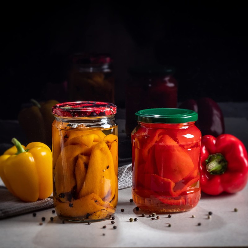 KADAX Preserving Jars 720ml with fi82mm Screw Lids Large Screw