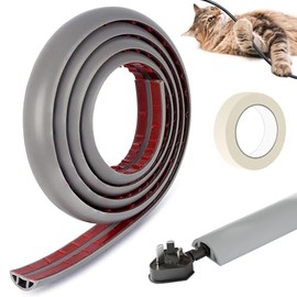 Nokitobu Wire Cover, Mall, Floor Cord Cover, Cable Cover, For Floors, Wire Hiding, Cord Cover, Cord Protector, Wire Mall, Cable Protector, Double Sided Tape Included, Masking Tape, Suitable for Home