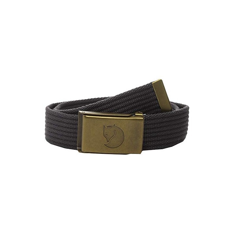 Fjällräven Kids Canvas Brass Belt - Dark Grey, One Size