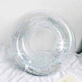 New Transparent Sequin Fashion Gold Powder Swim Ring LF2255 18 Silk + 60cm 30ea