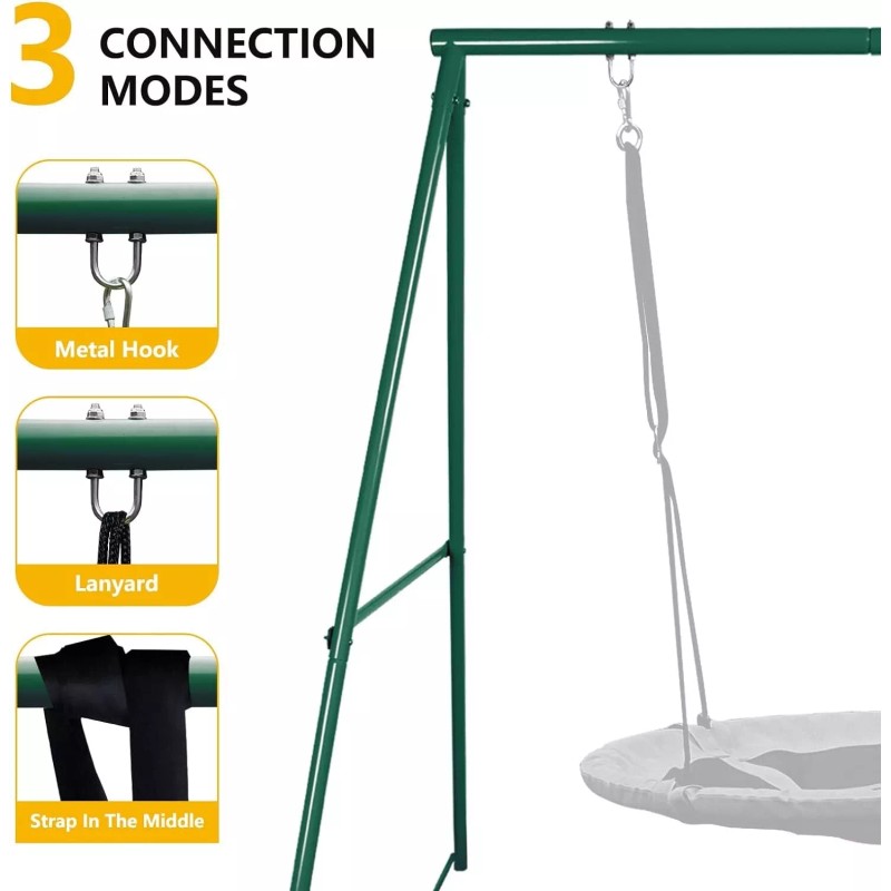 Hishine Swing Stand Heavy Duty Swing Frame Full Steel Metal