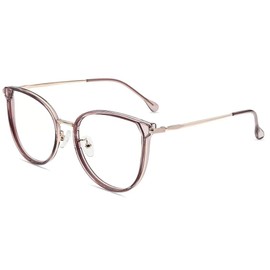 Firmoo 2023 Blue Light Blocking Reading Glasses 2.75 for Women/men, Anti Glare Reader Glasses, Rose Gold Round Computer Glasses for Screens