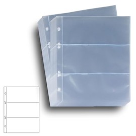 20 Prophila banknote envelopes, 3-Part, for 3 banknotes Each up to Approx. 180 x 80 mm