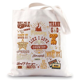 JNIAP Country Music Tote Bag Country Music Gifts Country Singer Shoulder Bag Country Singer Merchandise, Memory Tb, Large