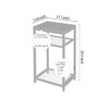 AZL1 Life Concept Industrial Side End Telephone Table with 2-Tier