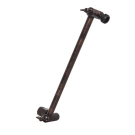 SparkPod Shower Head Extension Arm - Universal Connection - Adjustable for Rain Showerheads - 11" Solid Brass Rain Shower Arm - Shower Head Arm - Vintage Oil Rubbed Bronze - Shower Head Arm Extension