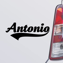 Custom Brother - Antonio Name Black Color Car Laptop Wall Bumper Decal Sticker, DesL69