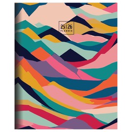 TF Publishing July 2025 - June 2026 Peaks and Valleys Medium Monthly Planner - 12 Month Academic Planner 2025-2026 with 2-Page Spreads, Monthly Calendar Grids and Planning Prompts - 6.5 in x 8 in