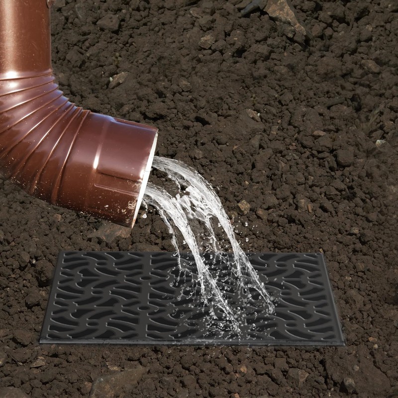 Gutter Downspout Extensions Big Kit, Catch Basin + 2pcs Pipes,