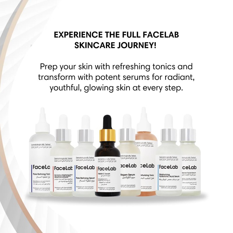 FaceLab Anti-Blemish Serum, Advanced Peptide, Niacinamide Formula, Even Skin Tone,