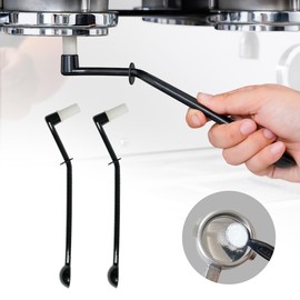 watchget Coffee Machine Cleaning Brush Set, 2 Pieces Espresso Cleaner Brushes with Spoon, Nylon Group Head Espresso Machine Cleaning Tool