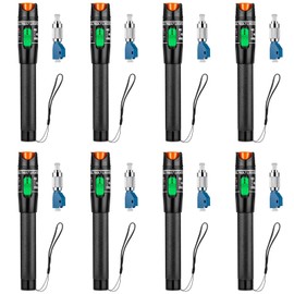 Moocci Visual Fault Locator Fiber Optic Tester 8 Pack - Fiber Optic Cable Tester Meter with FC to LC Adapter - Tools Tester Kit for FC/SC/ST/LC Connector, Network Cable Test