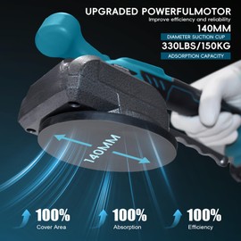 MoJoTools Cordless 2-in-1 Tile Vibration & Leveling Machine – 18,000 RPM, 6-Speed, LCD Display, 14 cm Suction Pad, 2×21V Batteries Included – Professional Tiling Tool for Floor & Wall