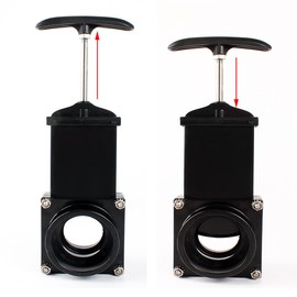 For Outdoor Accessories black Dump Waste Sewer ABS Valve 50mm/1.97inch RV Drain Valve waste valve for Caravan Trailer