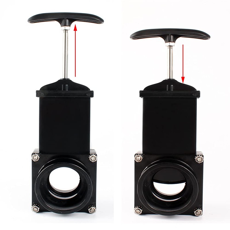 For Outdoor Accessories black Dump Waste Sewer ABS Valve 50mm/1.97inch