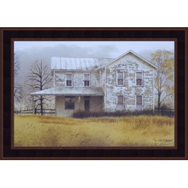 The Olde Homeplace by Billy Jacobs 15x21 Old Weathered House Primitive Folk Art Framed Print Picture