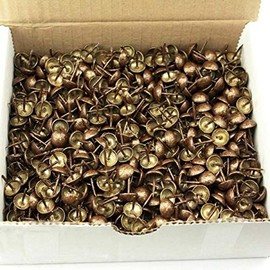 C.S. Osborne 50 Pcs 5/8" Dia. Old Gold Speckled Red Nail #6881-OGSR Tacks