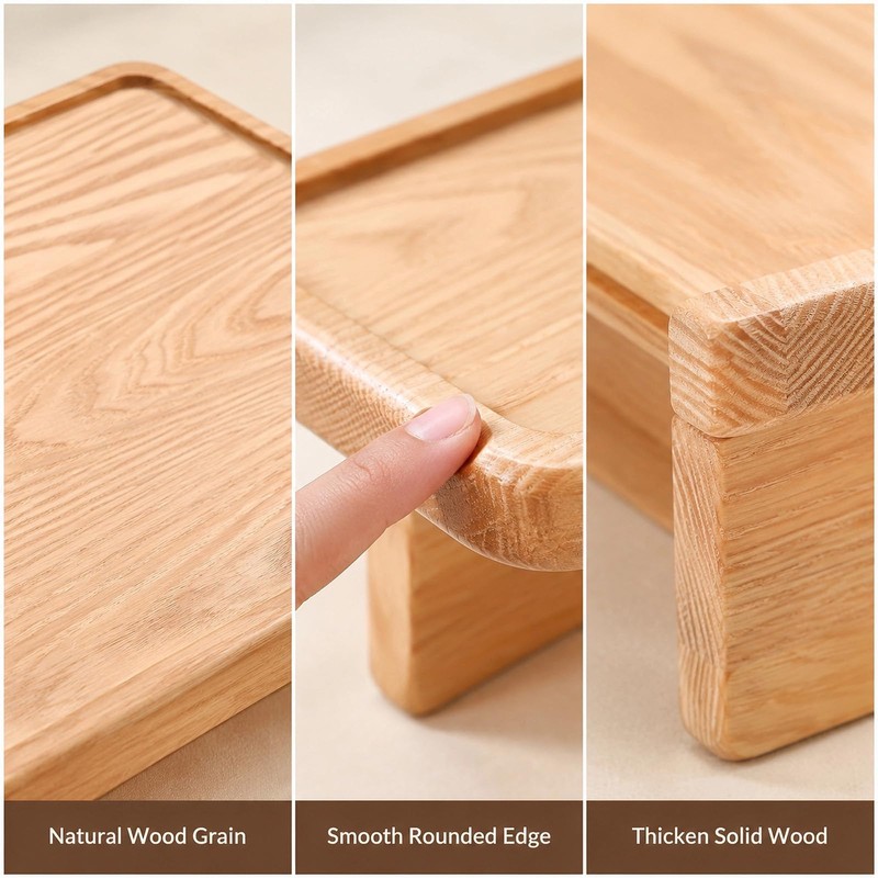 Solid Pine Wood Couch Tray, 8"x12" Sofa Tray with Foldable