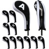 Andux Count Print Golf Iron Covers with Zipper Long Neck