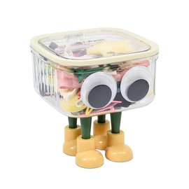 Clear Hair Tie Container for Headband Bows Clips,Creative Decorative Plastic Box with Lids,Cute Accessories Organizer for Girls,Hair Tie Organizer,Cotton Swab Organization