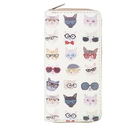 DonDon Women’s Purse Pattern Cats Beige coloured