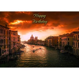 Venice City Birthday Card