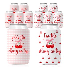 She's the Cherry on Top Bridal Shower Party Decorations She's the Cherry on Top Can Coolers I'm the Cherry on Top Cup Holder Sleeves for Women Bachelorette Party Favors Bridesmaids Hen Party Gifts