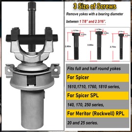 10803 Yoke Puller Kit Yoke Removal Tool for Commercial Trucks & Semi Truck, Works on Class 6-8 Trucks and Equipment
