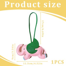 LQIOACU Leather Elephant Baby Bag Pendant Bag Charms Bag Pendant Bag Pendant Bag Charm Women's Pendant Leather (Pink), multicoloured, M