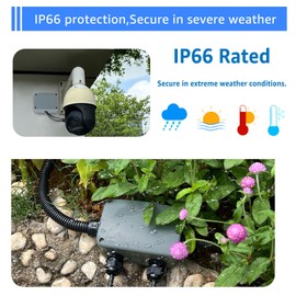 Outdoor Junction Box, with 4PK 20mm Outdoor Weatherproof Cable Glands IP66 Weatherproof Electrical Project Boxes,Robust PVC/ABS Enclosure Outdoor Electrical Box 4.9 x 3.3 x 2.3 inch (125x86x62mm)