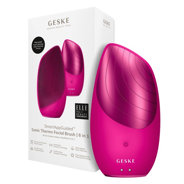 GESKE SmartAppGuided™ Sonic Thermo Facial Brush, 6 in 1, Skin