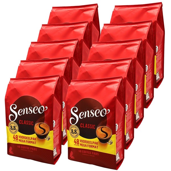 Senseo Classic Coffee Pods 48 Count (Pack of 10) - 480 Pods