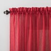 No. 918 Erica Crinkled Voile Sheer Rod Pocket Curtain Panel,
