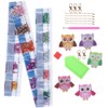 5PCS DIY Owl Diamond Painting Key Chain Acrylic Pendant Handmade