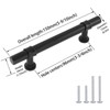 LONTAN 10 Black Cupboard Handles 96mm Kitchen Cupboard Handles Black