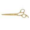 Hair Cutting Shears Stainless Steel Incisive Curved Handle Hairdressing Scissors