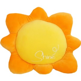 OUKEYI Flower Floor Pillow Sun Shape Cushion Cute Cloud Throw Pillows Seating Pad Chair Cushion,Cute Sun Pillow Plush Toy,for Home Decoration Kids Girls Women (yellow)