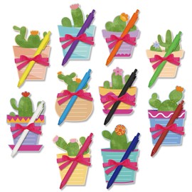 Eaasty Cactus Sticky Notes with Cactus Pen Cute Cactus Notepads Set Fun Cactus Gifts Cacti Notepads Succulent Note Pad Self Adhesive Note Pads for Christmas School Supply (Stylish,30 Pcs/ 10 Sets)