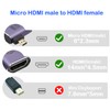 RIIEYOCA 90 Degree Left Angle UHD 8K Micro HDMI to