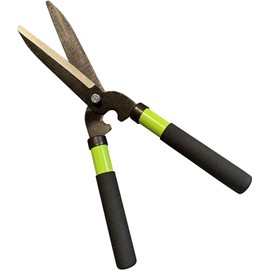 GARDEN GURU Hedge Shears Clippers for Trimming & Shaping Borders, Boxwood, Decorative Shrubs, Bushes, Grass – 15 inch High Carbon Steel Gardening Hedge Clippers & Shears with Comfort Grip Handles