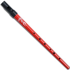 Black/Silver Metal Ireland Flute Clarke Tinwhistle Irish Whistle Flute in C/D Key (Red Key D)